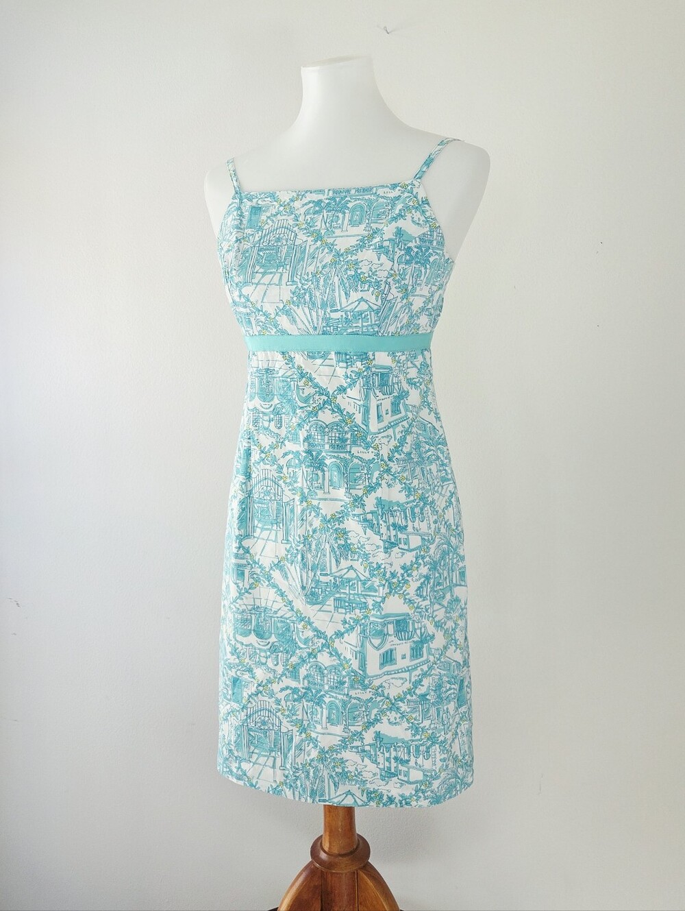 Lilly Pulitzer Vintage White Label Dress Worth Ave Maus Hoffman Bldg Sheath 4